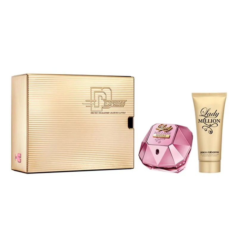 Rabanne Lady Million Kit – Perfume Feminino EDP + Loção Corporal Kit