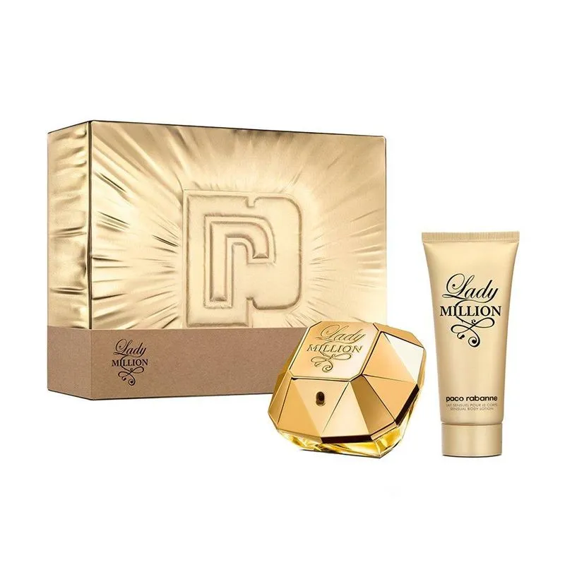 Kit Lady Million Paco Rabanne Feminino Edp 80ml + Bl 100ml