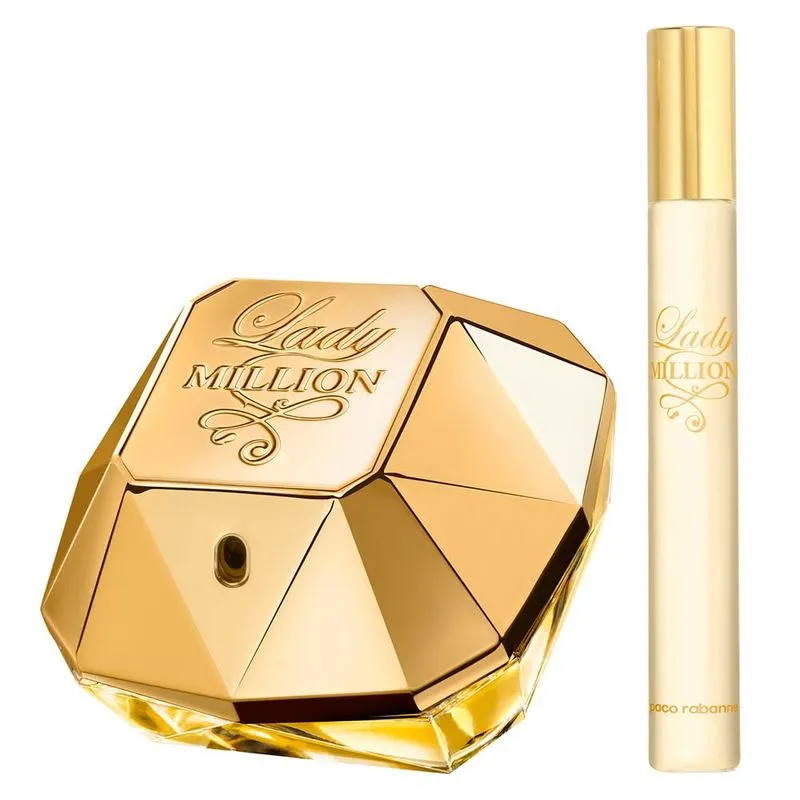 Coffret Lady Million Rabanne Kit Perfume Feminino EDP + Travel Size Kit
