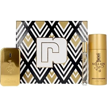 Paco Rabanne 1 Million Man Set Eau De Toilette & 1 Deodorant Spray & Eau De Toilette 10ml Travel Spray 50ml 50ml