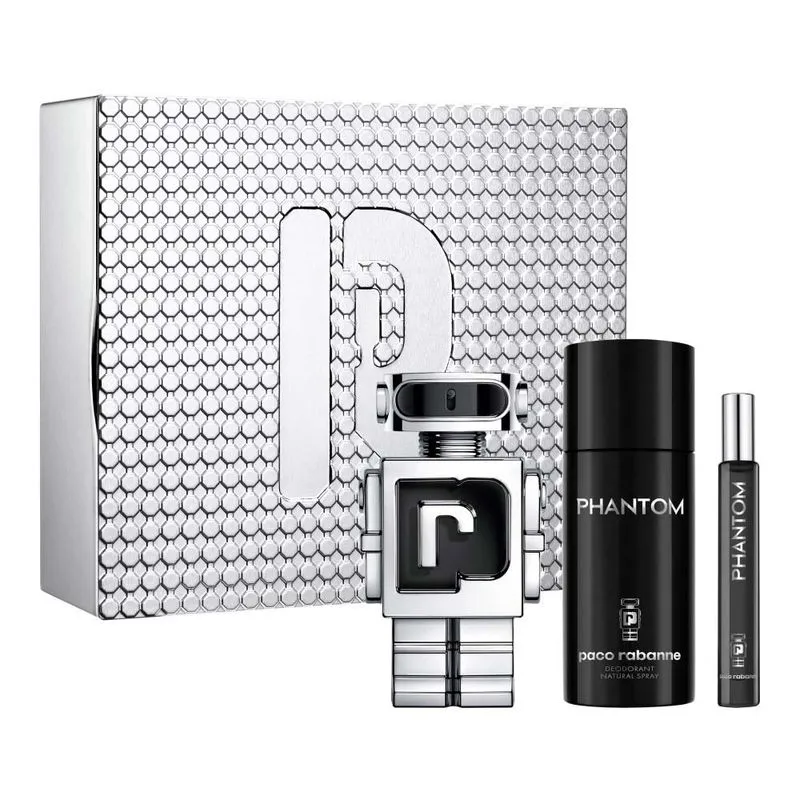 Coffret Phantom Rabanne Kit - Perfume Masculino EDT + Desodorante + Travel Size Kit