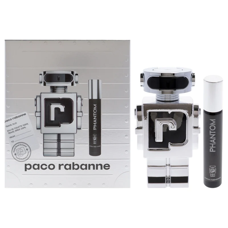 Paco Rabanne Phantom by Paco Rabanne for Men - 2 Pc Gift Set 3.4oz EDT Spray, 0.68oz EDT Spray 2 Pc Gift Set