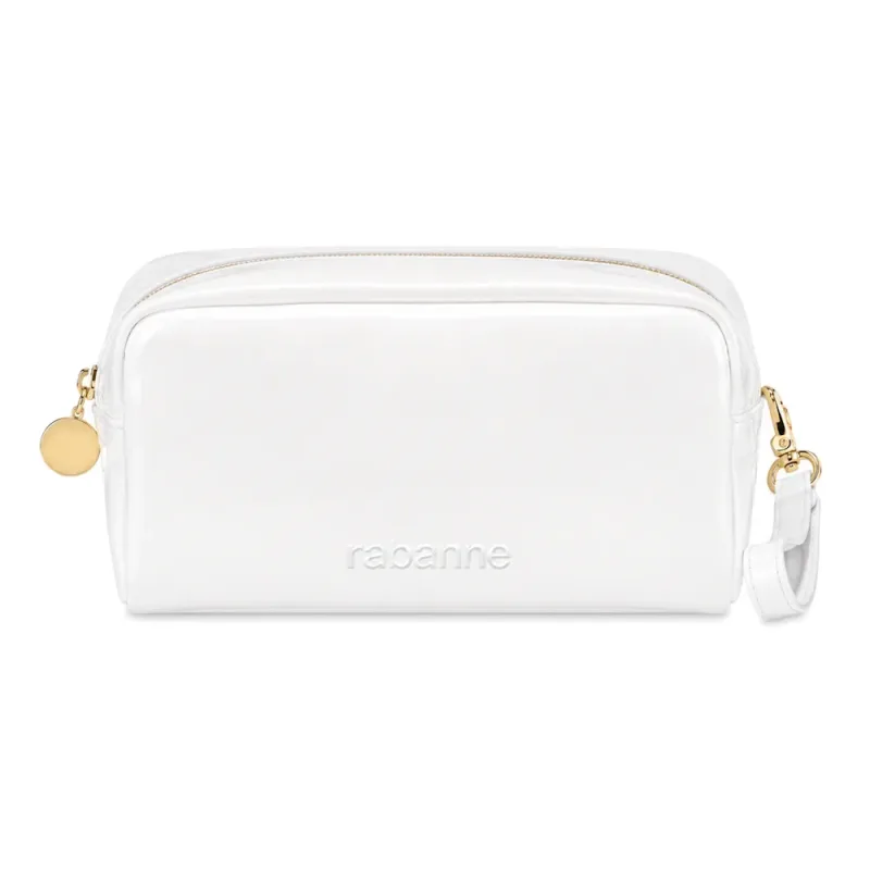 Rabanne Nécessaire Branca Vinil Fame Pouch