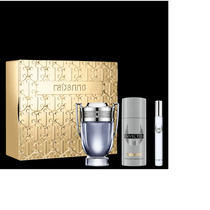 Kit Invictus Edt 100ml + Desodorante 150ml + Travel Spray Edt 10ml