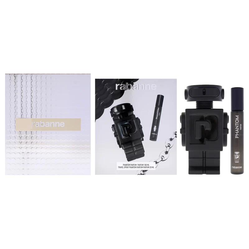 Paco Rabanne Phantom by Paco Rabanne for Men - 2 Pc Gift Set 3.4oz Parfum Spray, 0.68oz Parfum Spray 2 Pc Gift Set