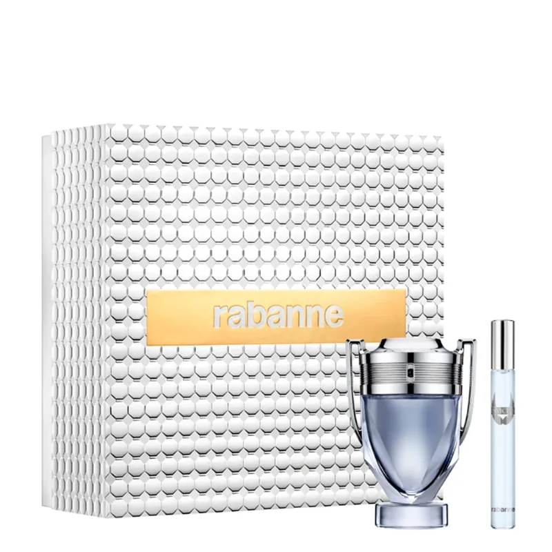 Kit Perfume Rabanne Invictus Masculino - Eau de Toilette 100ml + Miniatura 10ml Kit