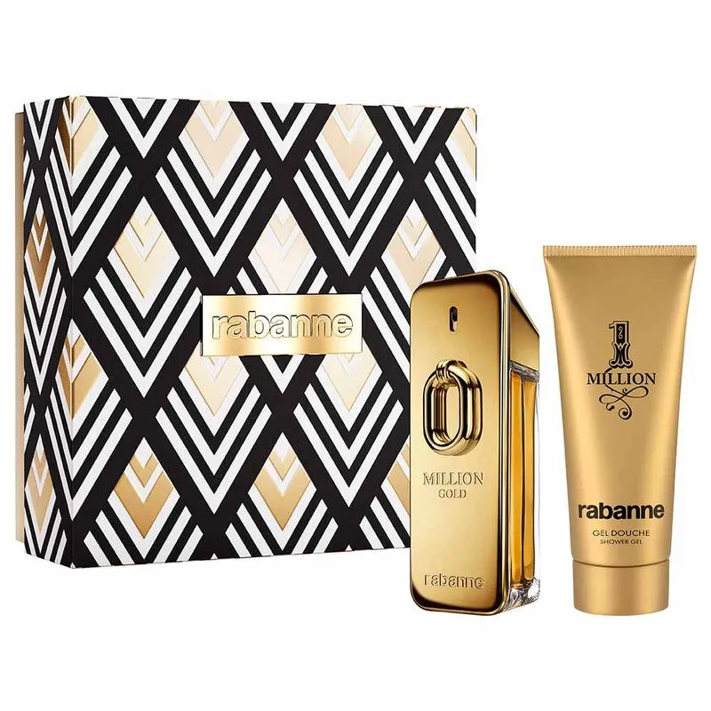 Kit Coffret Million Gold - Perfume Rabanne Feminino Eau de Parfum Intense + 1 Million Gel de Banho Kit