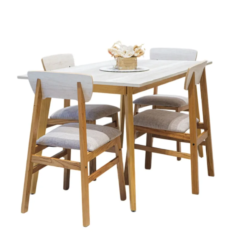 MESA CAMPAGNOLA NORDICA 1,20+ 4 SILLAS EMILIA MIEL
