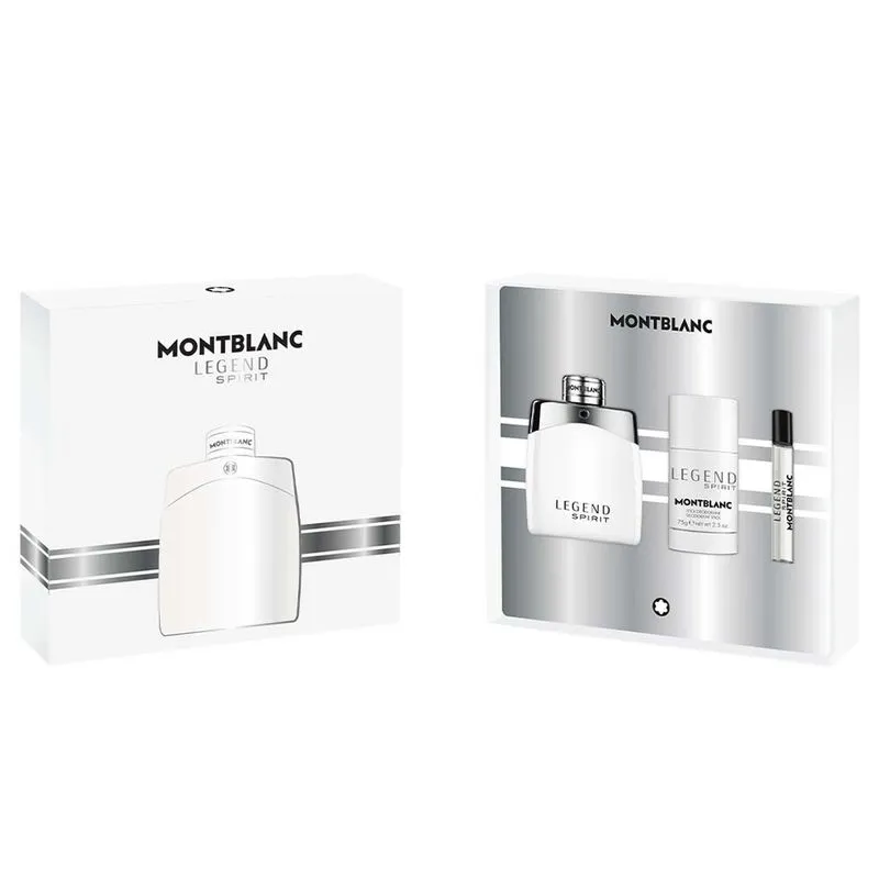 Kit Montblanc Legend Spirit – Perfume Masculino + Travel Size + Desodorante Corporal Kit