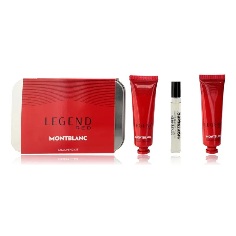 Kit De Higiene Mont Blanc Legend Red Para Homens Com Perfume De 7 Ml