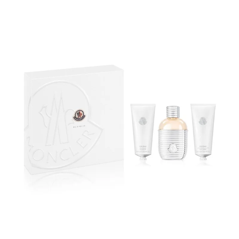 Moncler Pour Femme EDP 100 ml + Body Lotion 100 ml y Shower Gel 100 ml