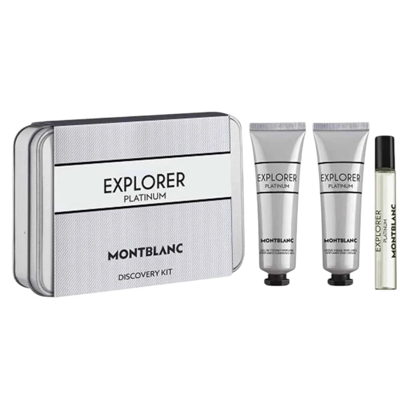 Mont Blanc Explorer Platino cofanetto 7,5 ml + 30 ml — Eau de parfum uomo + Crema viso