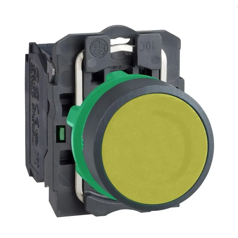 Botão Pulsador Plástico 22mm Amarelo 1na Xb5aa51 Schneider