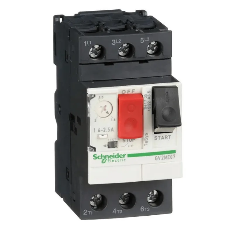 Disjuntor Motor Tesys GV2 3P 1,6 A 2,5A Até 690V 50/60Hz AcionaMEnto Por Botão GV2ME07 Schneider