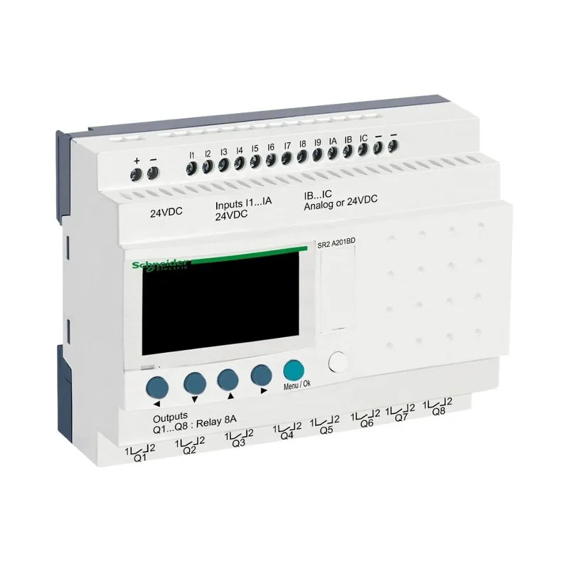 Módulo Log Zelio 20E/S 24Vcc Com Display Sr2A201Bd Schneider