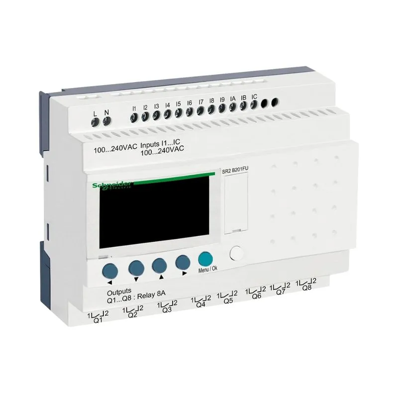 Módulo Log Zelio 20E/S 240V 12 Entradas 8 Saídas Sr2B201Fu Schneider