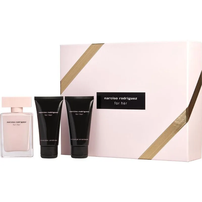 Perfume Feminino Narciso Rodriguez Edp Spray 150 Ml&amp;loção Corporal Gel Banho
