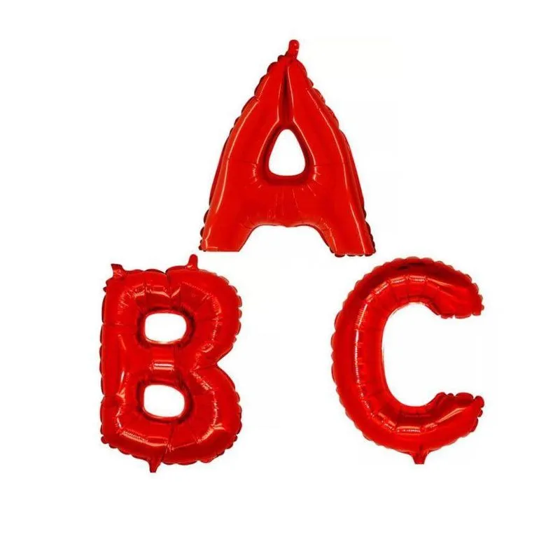 Kit Balão Metalizado Feliz Aniversário Vermelho 41cm