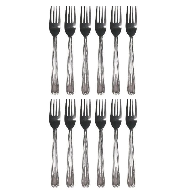Kit 12 Talheres Garfo De Mesa Restaurante Buffet Cozinha