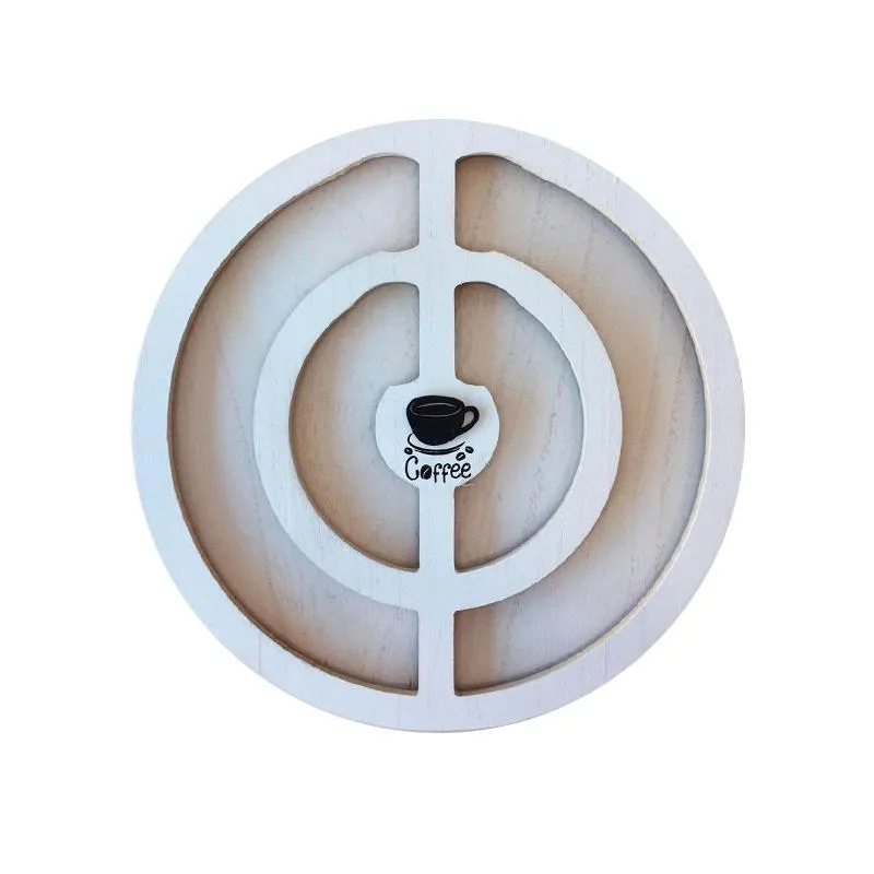 Suporte Porta 20 Capsulas Cafe Redondo Parede Mdf Branco