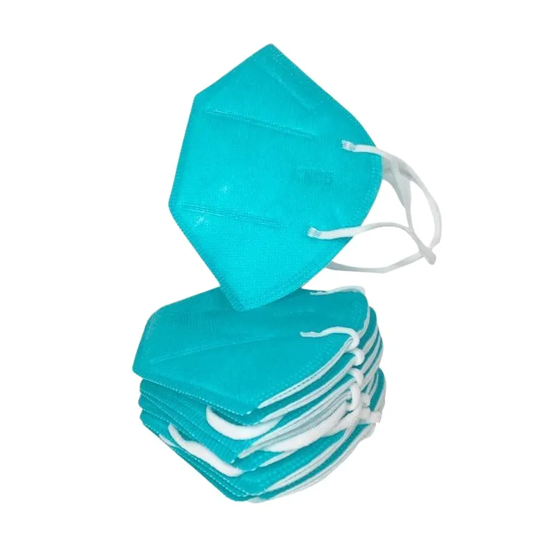 Kit 10 Máscaras Kn95 Clip Nasal Bfe 95% Ffp2 Turquesa