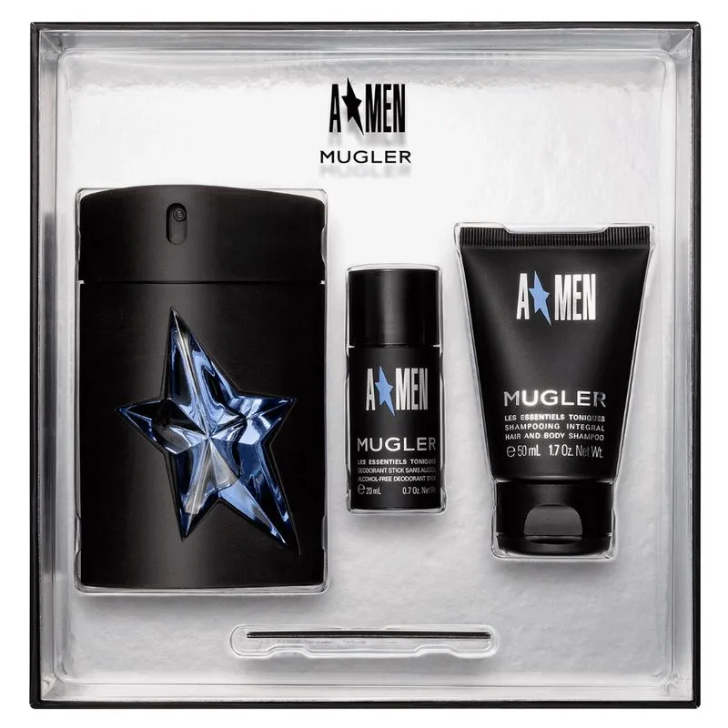 Mugler A Men Kit - Perfume EDT + Shampoo para Cabelo e Corpo + Desodorante Kit