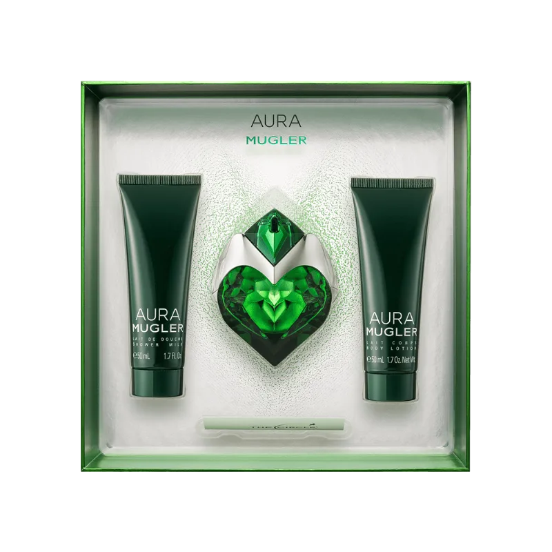 Thierry Mugler Kit Aura Basic Xmas Eau De Parfum 30ml + Loção Corporal 50ml + Gel De Banho 50ml