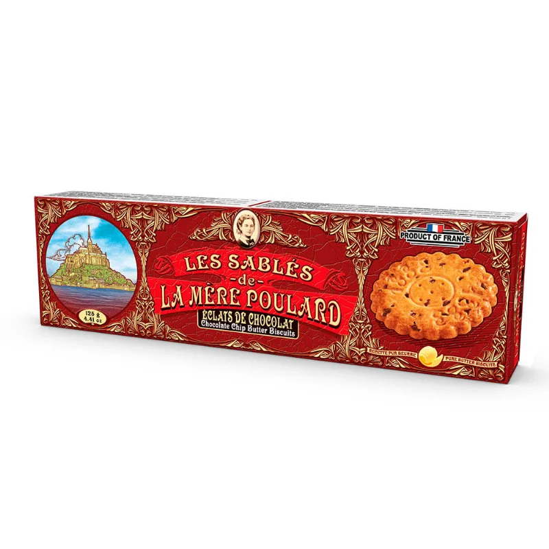 Galletitas Sabor Manteca y Chips de Chocolate 125 Grs La Mere Poulard