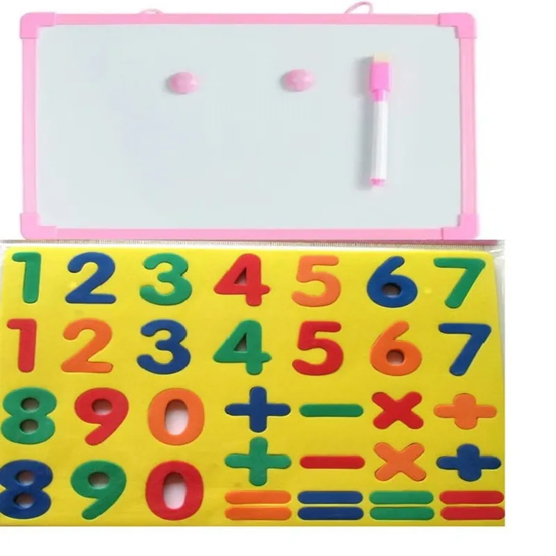 Lousa Quadro Branco Infantil Magnético Números 20x25 Cm