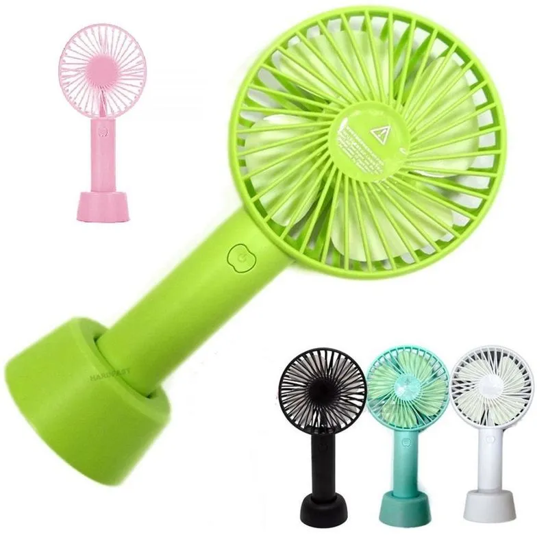 Mini Ventilador Portatil Recarregavel Sem Fio 3 Velocidades Usb Mesa Mao Top Verde