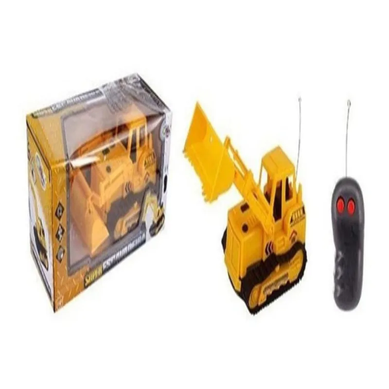TRATOR DE CONTROLE REMOTO 3 FUNCOES SUPER ESCAVADEIRA 360 CAMINHAO LUZ SOM 22CM
