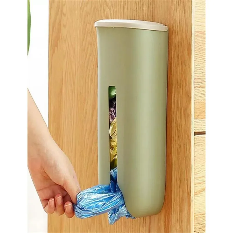Porta Sacola Puxa Saco Sacos De Lixo Dispenser Organizador De Parede Sacolinha De Mercado Cozinha Feira