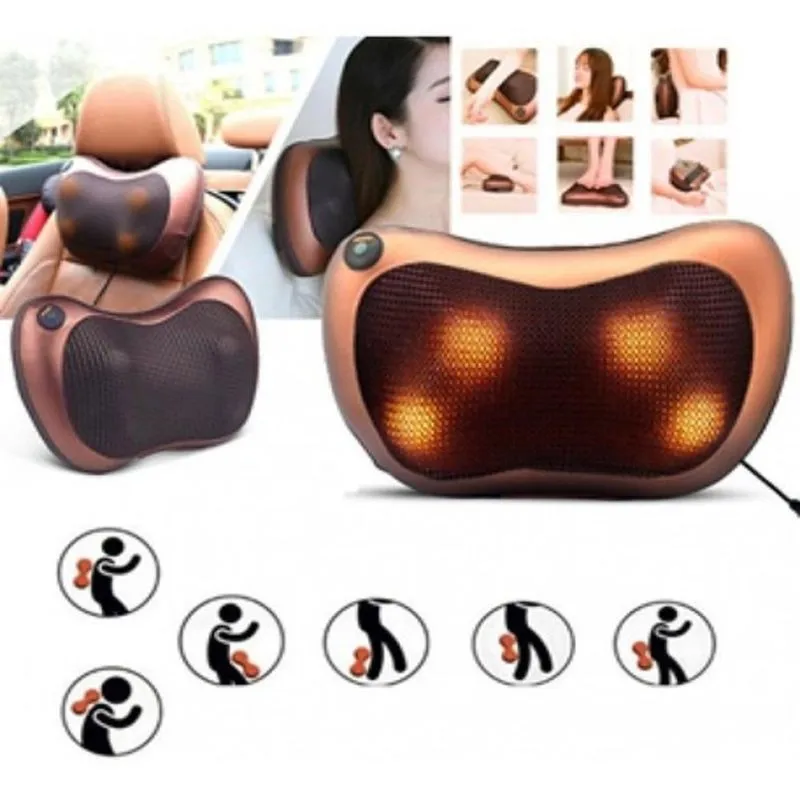 Almofada Massageador De Lombar Pescoco Shiatsu Encosto Cadeira De Massagem Casa Carro Escritorio Cadeira Poltrona 12v 220v