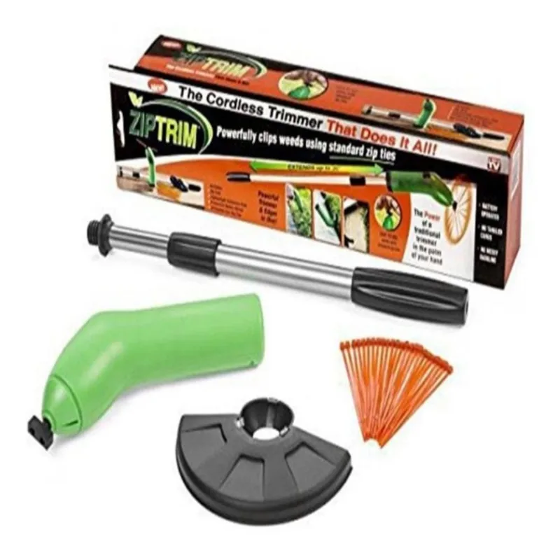 Kit Aparador Portatil A Pilha Sem Fio Cortador De Grama Eletrico Para Jardim Muro E Gramado Completo
