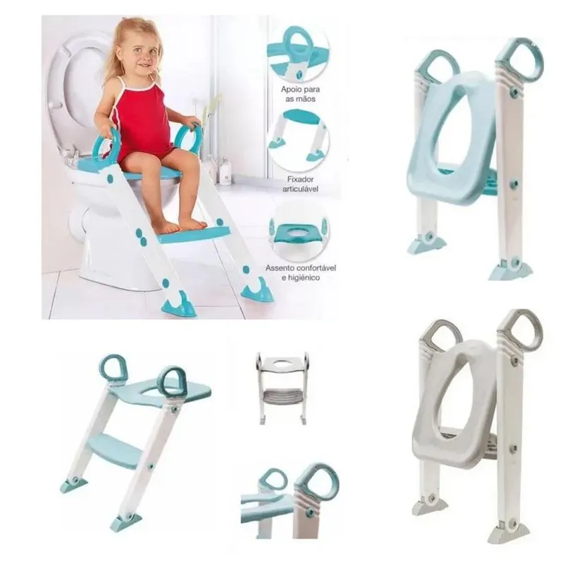 Redutor De Assento Infantil Com Escadinha Para Troninho Vaso Sanitario Desfralde