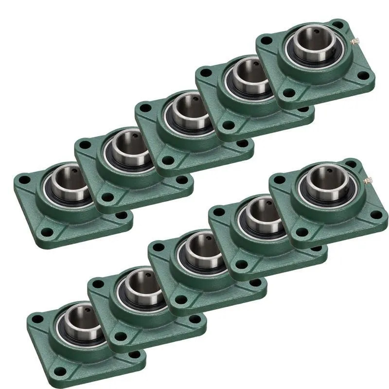 10 Mancal Quadrado Com Rolamento Ucf203 - P Eixo 17mm