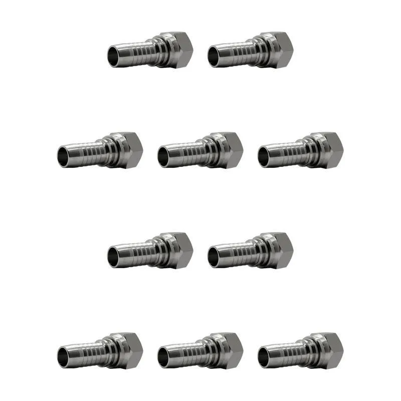 10 Terminal Prensável Femea Jic Reta 06 - 06 (9/16 X 3/8)