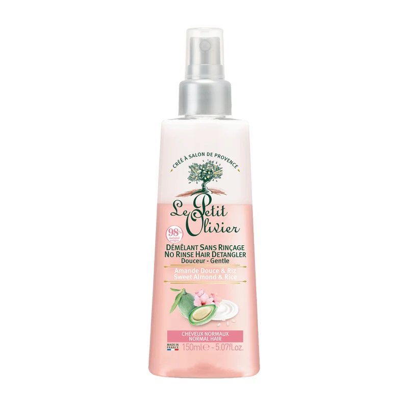 Spray Desenredante Cabello Normal 150ml, Le Petit Olivier SIN SABOR