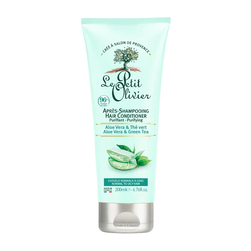 Acondicionador Cabello Mixto a Graso Aloe Vera Té Verde 200ml, Le Petit Olivier SIN SABOR