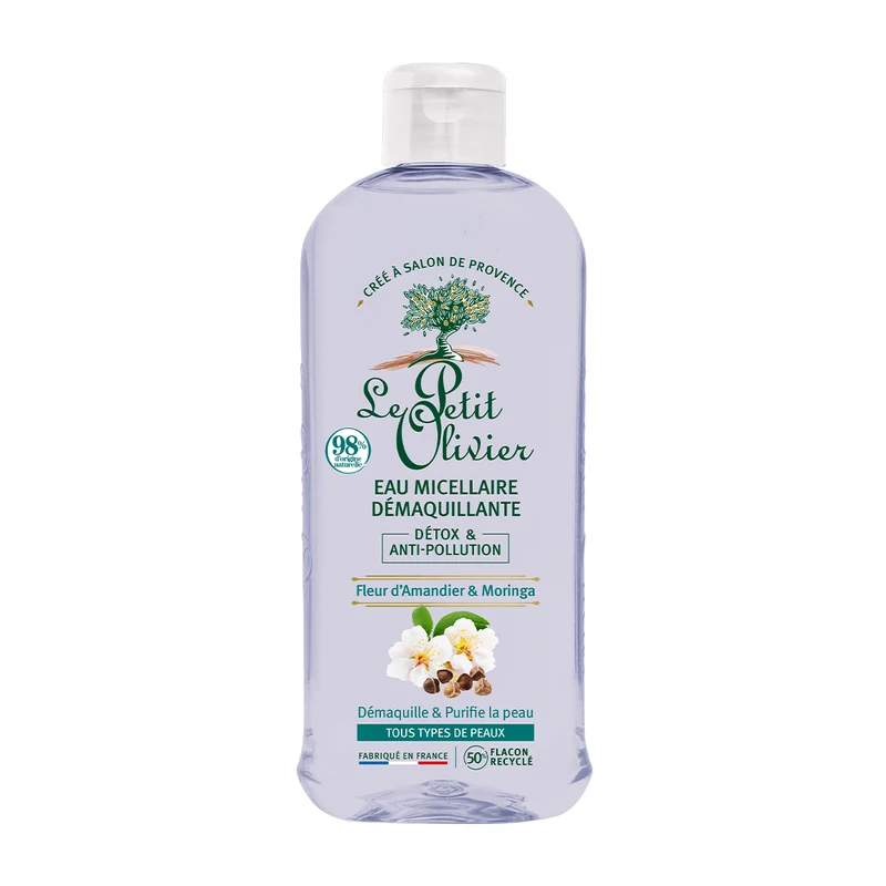 Agua Micelar Desmaquillante Detox 400ml, Le Petit Olivier SIN SABOR