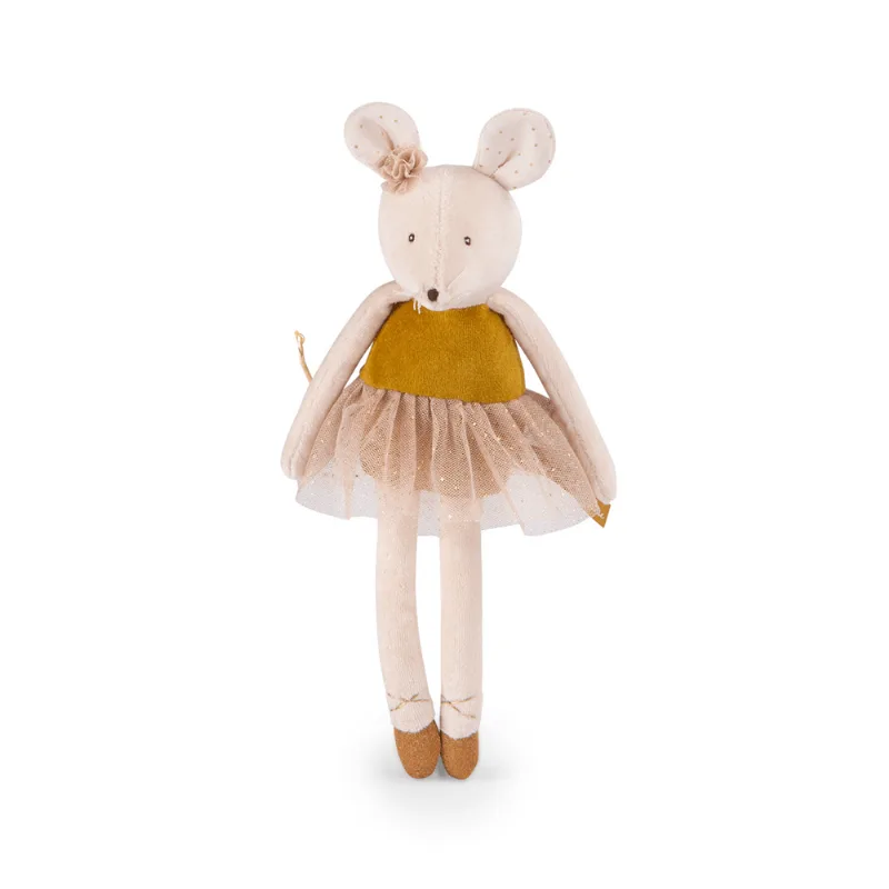 Pelúcia Petite Ratinha Ouro Ecole De Danse 31cm Moulin Roty Pelucia Petite Ratinha Ouro Ecole De Danse 31cm Moulin Roty