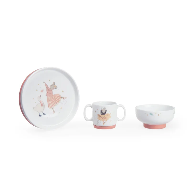 Kit Alimentação de Porcelana La Petite Escola de Dança Moulin Roty