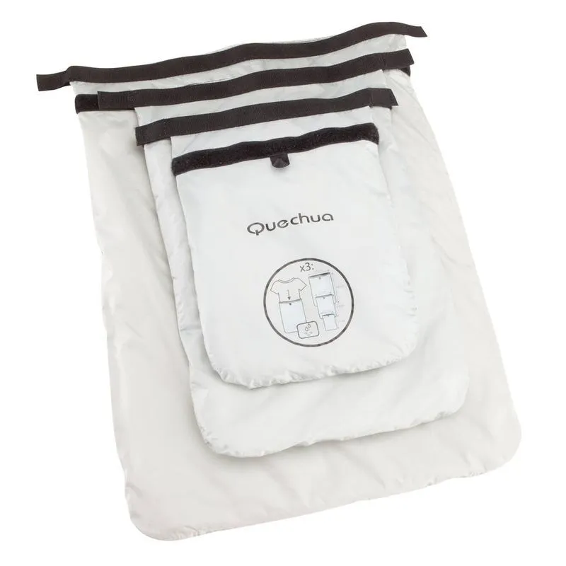 Conjunto bolsas impermeáveis c/3 Quechua 3 WATER RESISTANT CLOTHES COVERS, .