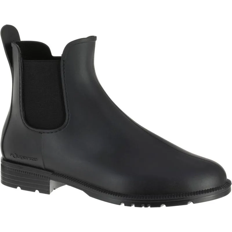 Botina para Hipismo Schooling 100 Infantil e Adulta Preta Fouganza BOOTS SCHOOLING 100 BLACK, 43