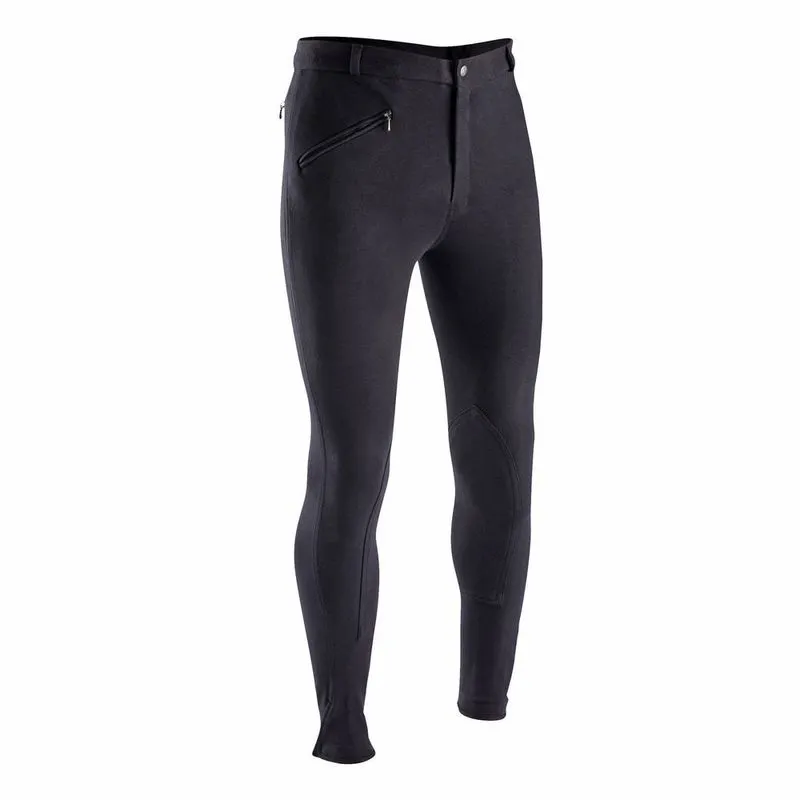 Culote para Hipismo Masculino Schooling Preto Fouganza New schooling man black, eu:48 us:37,5 36