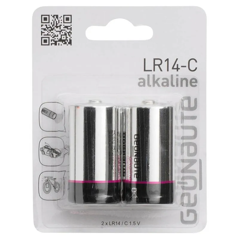 Conjunto de 2 pilhas LR14 1,5V ALCALINE LR14, .