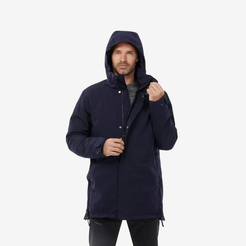 Jaqueta Masculina Impermeável SH500 Quechua Preta, 3XL.