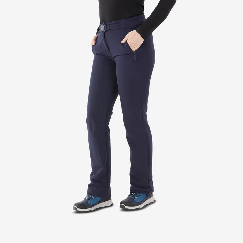 Calças quentes de Caminhada na neve resistentes à água SH500 MOUNTAIN Mulher Calça Feminina de Trilha na Neve SH500 Quechua Azul, 36 BR