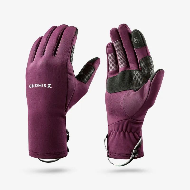 Luvas de Trekking MT500 Simond Bordô Luvas táteis e extensíveis de trekking na montanha - MT500 ADULTO, 3G