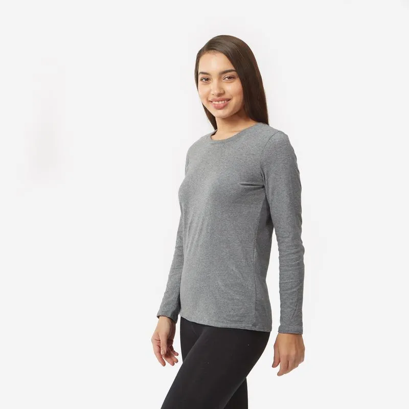Camiseta Feminina de Manga Longa 100, M